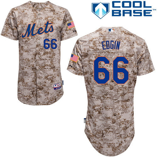 Josh Edgin #66 MLB Jersey-New York Mets Men's Authentic Alternate Camo Cool Base Baseball Jersey